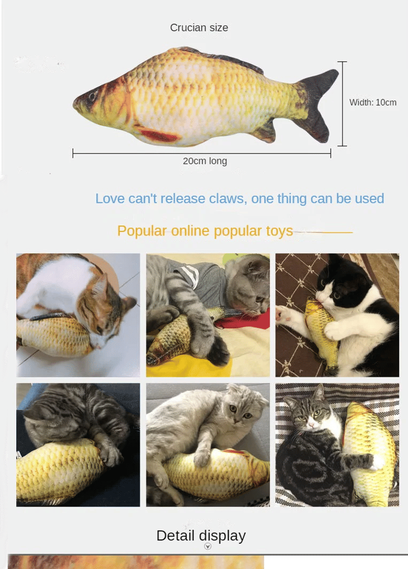 Description Picture 6 of itemCat Fish Toy Scratcher Interactive Simulation Hi Relaxation Puppet Pussy Pet Supplies Stuffed Playing