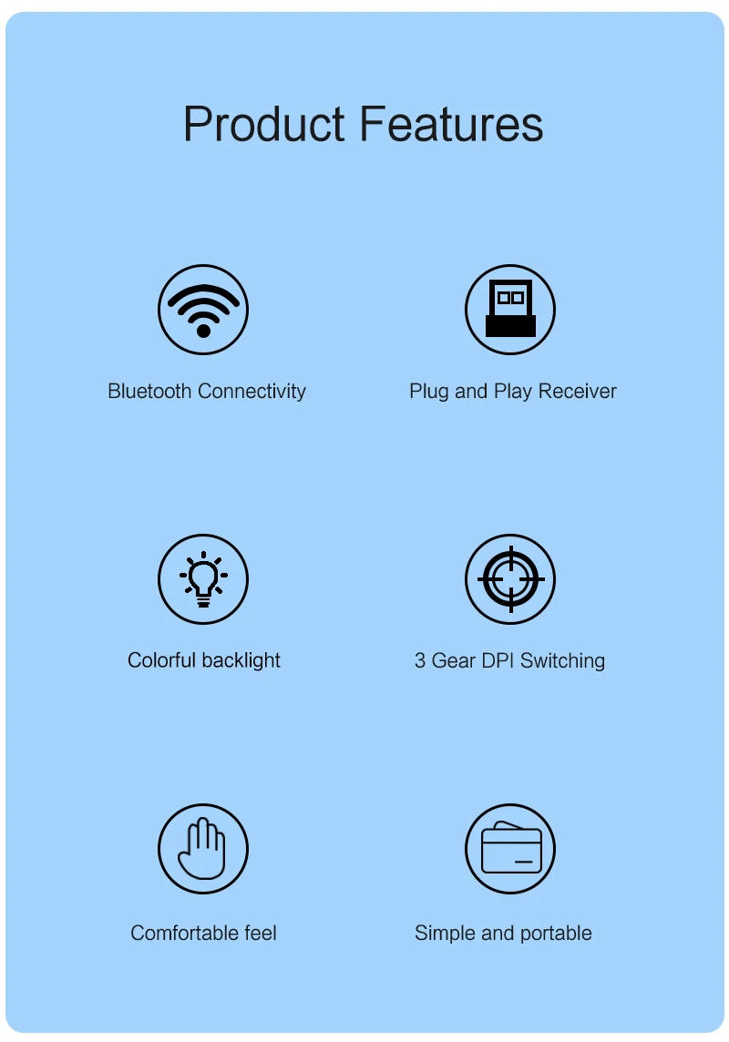 Description Picture 3 of itemHUWEI Rechargeable Bluetooth Mouse For Macbook Air Pro Retina 11 12 13 14 15 15.6 Xiaomi Hp Lenovo Laptop Wireless Gaming Mouse