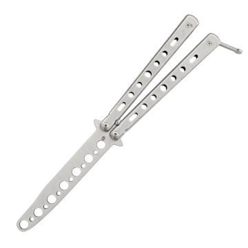 Not edge Portable Folding Butterfly Knife CSGO Balisong Trainer Stainless Steel Pocket Practice Knife Training Tool Pri Practice