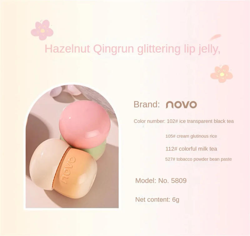 Description Picture 3 of itemNOVO Lip Gloss Mirror Lipstick Lustre Lip Glaze Waterproof Lip Tint Non-fading Non-stick Cup Beauty Cosmetics Make-up for Women