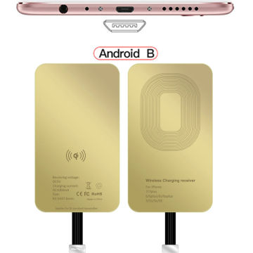NNBILI QI Wireless Charger Receiver For iPhone 5 5s 6 7 Plus Universal Wireless Charging Receiver for Micro USB Type-C Phone
