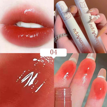 Cute Mirror Lipstick Makeup Matte Texture Waterproof Long Lasting Sweat Resistant Rich Color Silky Lip Glaze Lip Tint Maquillaje