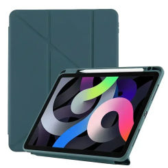 Origami Acrylic Stand PU Case with Pen Slot for iPad 10 9 8 7 Air Mini 3 4 5 6 2022 Pro 12.9 11 10.9 10.2 9.7 inch Trifold Cover