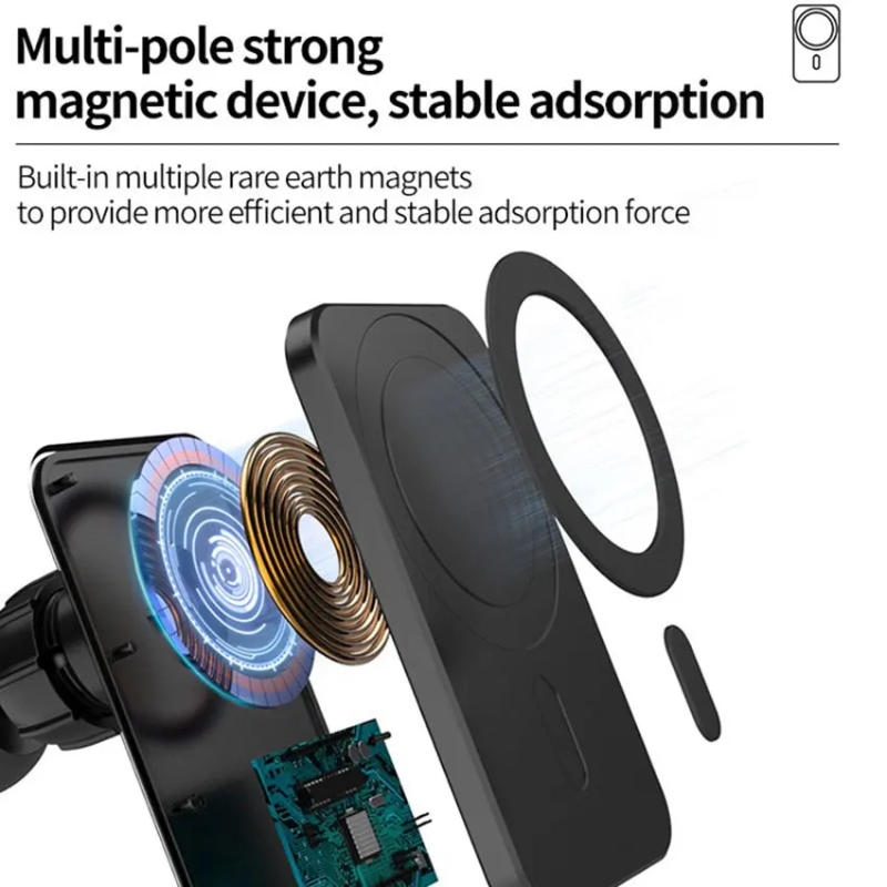 Description Picture 6 of item30W Magnetic Car Wireless Charger Air Vent Phone Holder For iPhone 14 13 12 11 Pro Max Macsafe Car Charger Fast Charging Station