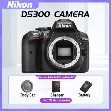 Nikon D5100 D5200 5300 D5500 D5600 DSLR Camera Professional High Definition Digital Tourism Vlog Video Photography Cameras（Used）