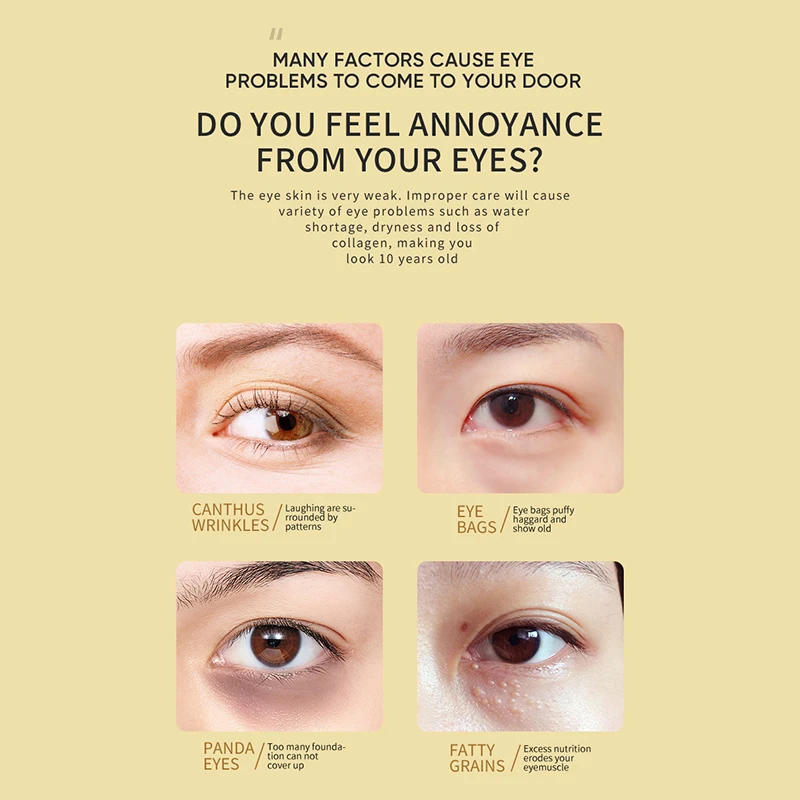 Description Picture 4 of item60pcs Eye Mask Avocado Golden Collagen Anti Dark Circles Eye Bags Moisturizing Anti Wrinkle Eye Patches Skin Care Products