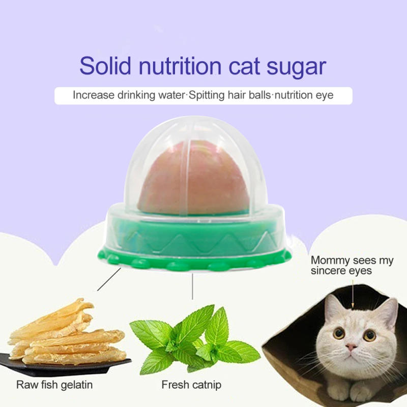 Description Picture 4 of itemCat Catnip Cat Toys Healthy Nutrition Cat Lollipop Cat Mint On The Wall Pet Products Cat Energy Ball Candy Snacks Goods For Cats