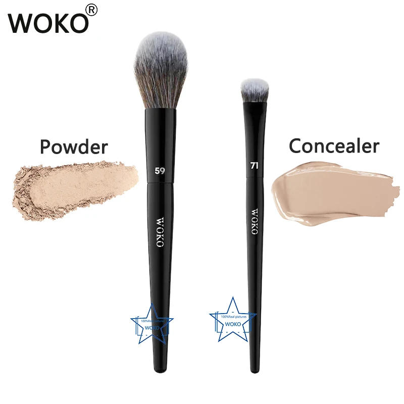 Description Picture 6 of item57 PRO Concealer Blending Brush Liquid Concealer Buffer Brush PRO 71 Professional Angle Shadow Cream Concealer Makeup Brush