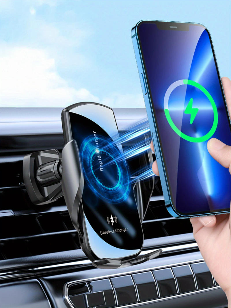 Description Picture 2 of itemAuto Car Wireless Charger Car Mount Phone Holder For iPhone 15 14 13 12 11 8 Samsung Xiaomi Infrared Induction 15W Fast Charging