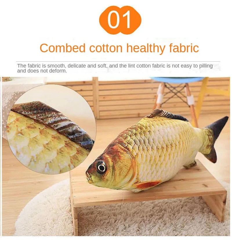 Description Picture 3 of itemCat Fish Toy Scratcher Interactive Simulation Hi Relaxation Puppet Pussy Pet Supplies Stuffed Playing
