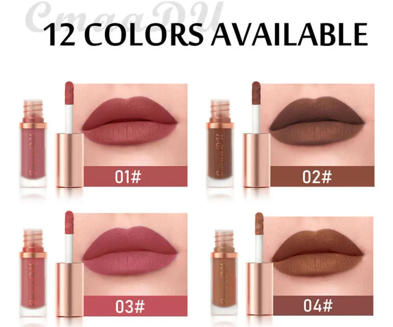 Description Picture 4 of item1PC Sexy Red Long Lasting Velvet Matte Lip Gloss Liquid Lipstick Lip Makeup Women Beauty Nonstick Cup Waterproof Lip Gloss