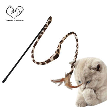Simulation Feather Interactive Cat Toys Funny Feather Cat Stick Toy for Kitten Playing Teaser Wand Toys Cat Supplies Accessories