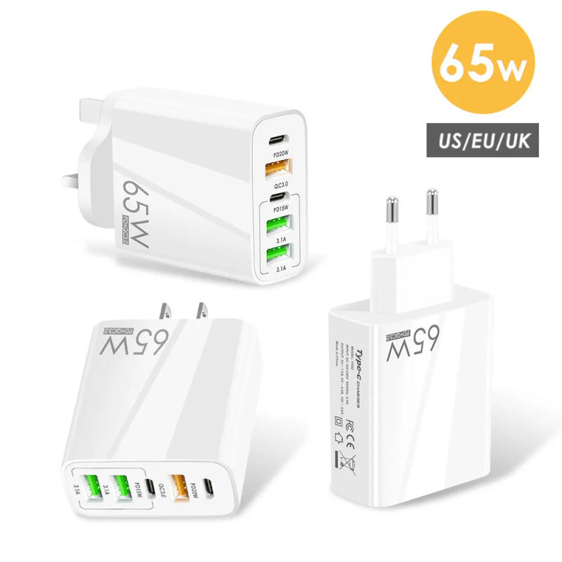 Description Picture 2 of itemUSB C Charger Fast Charging 65W Type C PD QC3.0 Mobile Phone Adapter For iPhone Xiaomi Huawei Samsung ipad Realme oneplus Tablet