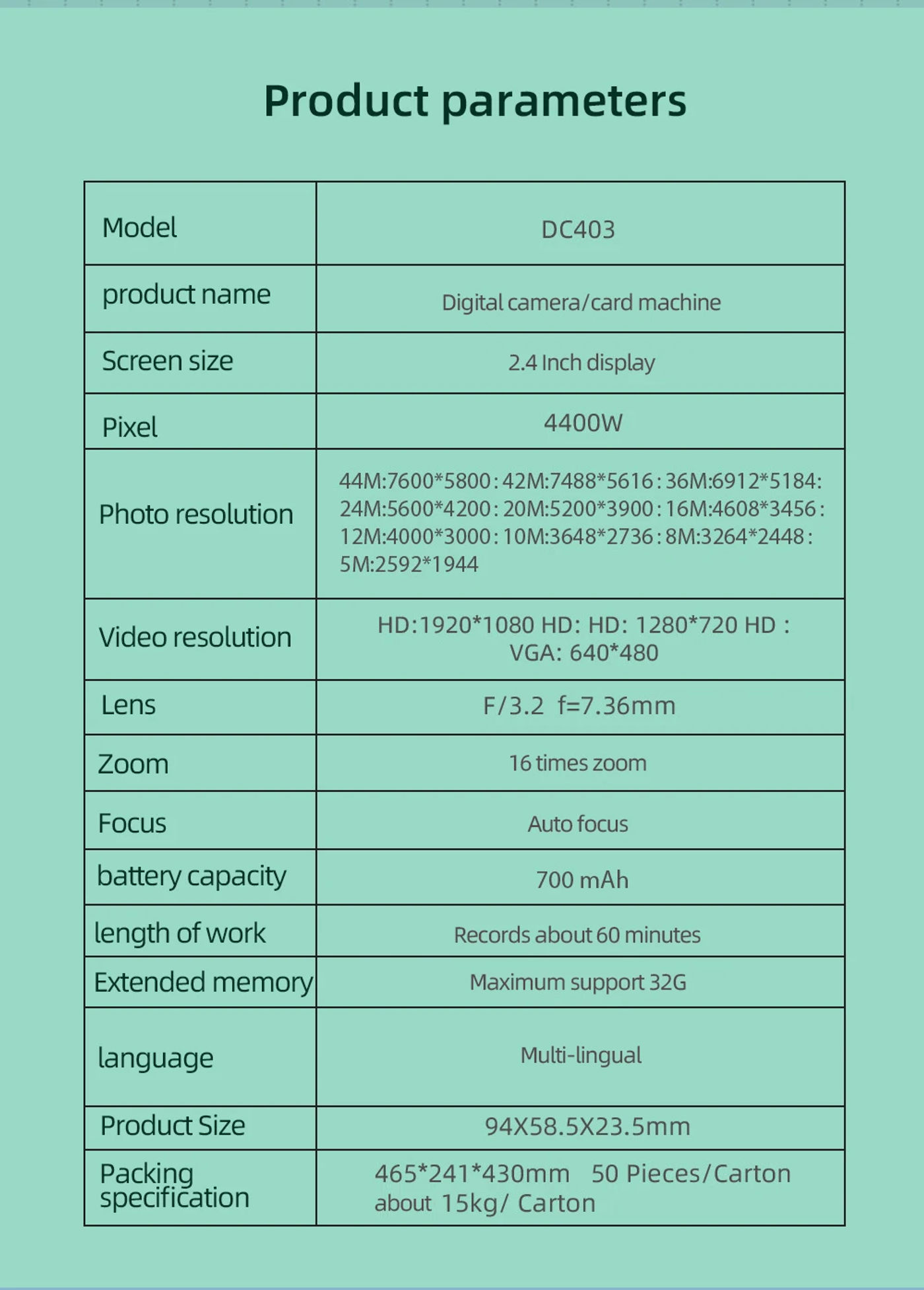 Description Picture 4 of item44 Million Pixels Kids Digital Camera Photography Video Camera 2.4 Inch IPS Screen Battery Operated Educational Birthday Gift