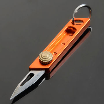 Titanium Alloy Mini Knife Small Sharp Self-defense Knife Pendant Keychain Gadget Portable Express Unpacking Artifact