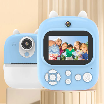 Printing Camera 1080P HD Video Camera Dual 1200W Pixel Mini Digital Camera Built in 800MAH Battery Gifts for Boys/Girls/Children