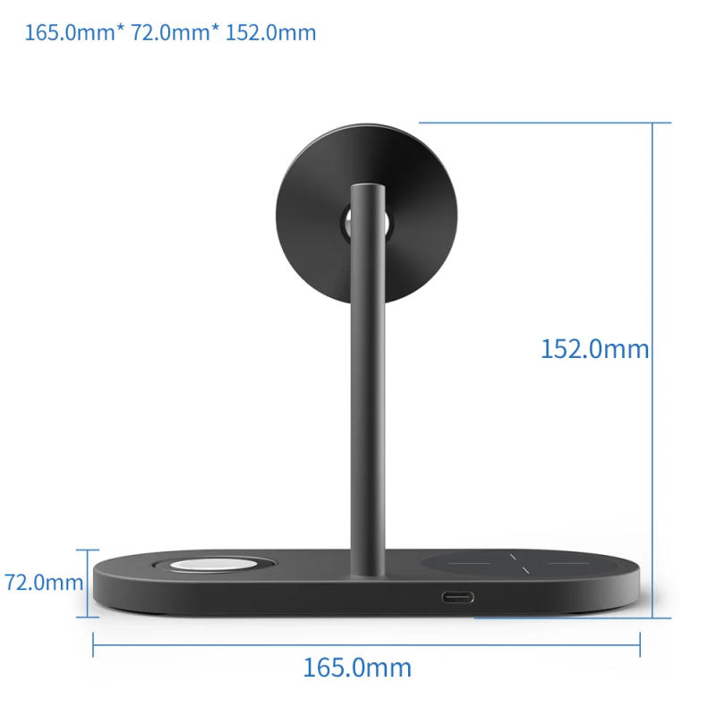 Description Picture 6 of itemKUXIU 3 in 1 Magnetic Wireless Chargers Stand For iPhone 13 14/Airpods Watch/iWatch Headset,Aluminum Alloy Mobile Phone stand