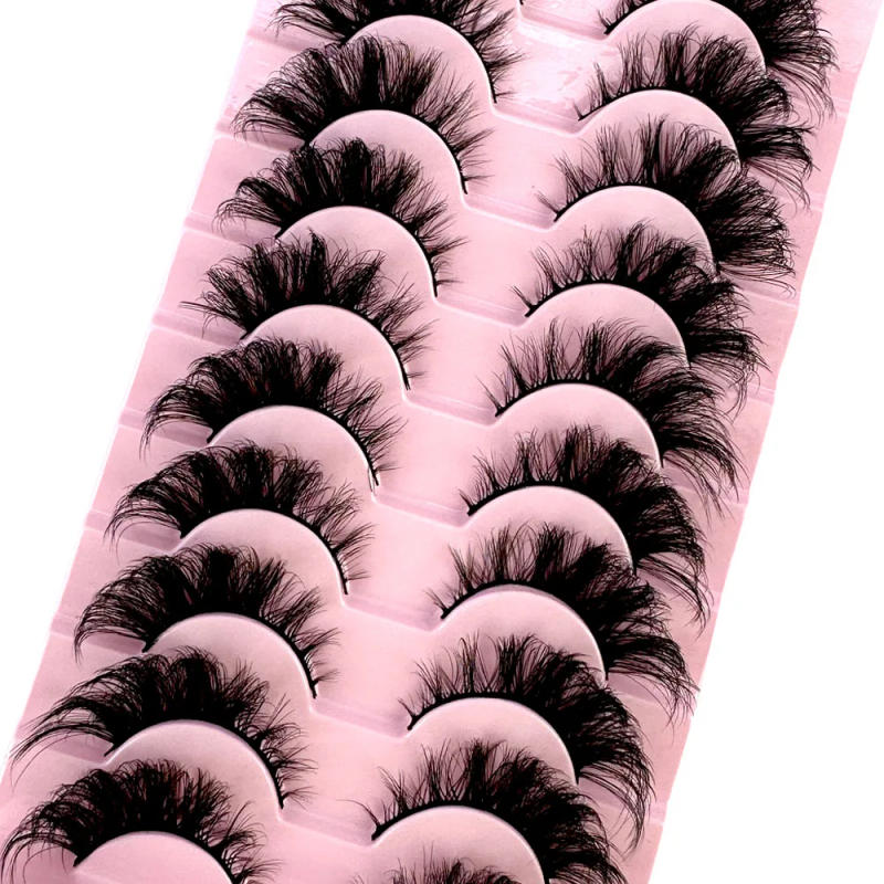Description Picture 2 of itemNEW 10Pairs False Eyelashes 6D Super Fluffy Wispy Faux Mink Eyelashes Cat Eye Dramatic Lashes Eyelash Extension Makeup