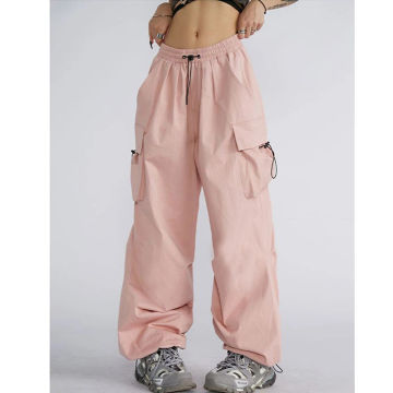 New Streetwear Hip Hop Cargo Pants Women Fashion Pockets Oversize Loose Trousers Spring Autumn High Waist Wide Leg Pants