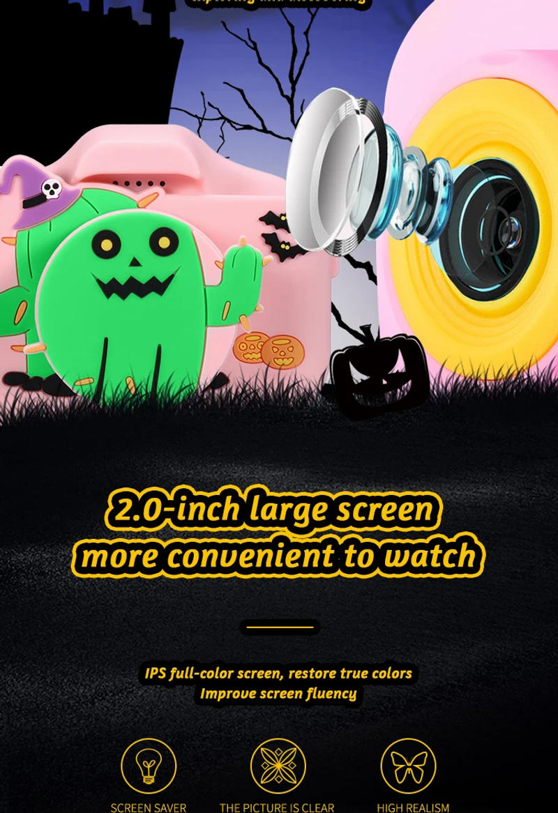 Description Picture 6 of itemNew Children 1080P HD Screen Cartoon Cute Camera Kids Camera Digital Camera Intelligence Video Toy Boy Girl Children's Gift
