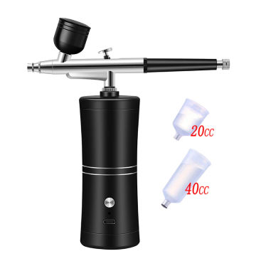 Oxygen Injector Airbrush Mini Air Compressor Kit Air Brush Paint Spray Gun For Nail Art Tattoo Craft Cake Nano Fog Mist Sprayer