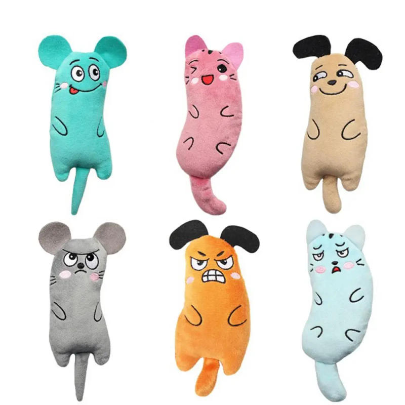 Description Picture 2 of itemCat Mint Toys Molars Chew Interaction Plush Toys Mice Shape Intelligence Bite Resistance Scratch Bite Self Hi Molars Teeth Clean