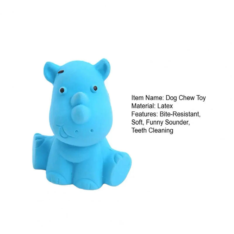 Description Picture 5 of itemDog Chew Toy Bite-Resistant Dog Grinding Toy Soft Built-in Sounder Cartoon Animal Shape Oral Care Puppy Squeaky Toy for Training