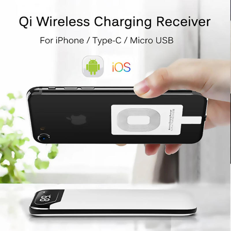Description Picture 3 of itemQi Wireless Charging Receiver Micro USB Type C Universal Fast Wireless Charger Adapter For Samsung Huawei iPhone For Xiaomi