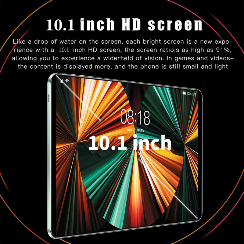 Description Picture 5 of itemNew 5G Pad Pro 10.1 Inch Tablets 2K FHD Display Global Version 8GB RAM 1TB ROM Tablet Dual SIM Dual WiFi 8000mA Android 12