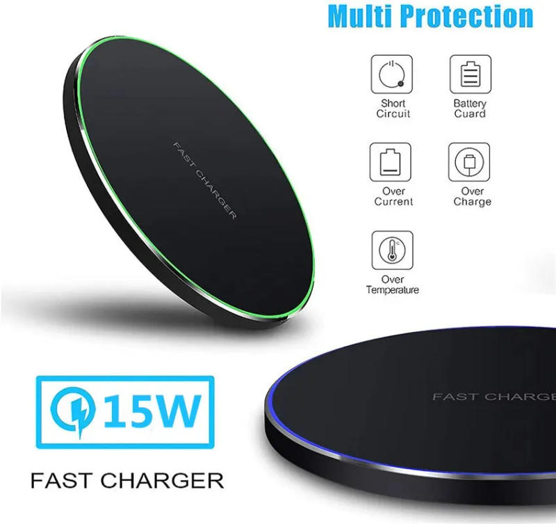 Description Picture 2 of item15W10W Wireless Charger Pad for iPhone 14 13 12 Pro Max X Samsung Xiaomi Phone Qi Chargers Induction Fast Charging Dock  Station