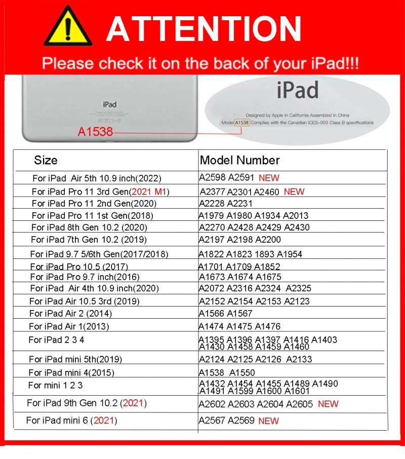 Description Picture 2 of itemFor iPad Pro 11 12.9 Case 360 Rotating Stand Tablet Cover For iPad Air 1 2 3 4 5/ 9.7 5th 6th/ 10.2 7th 8th 9th/ 10th 10.9 Cases