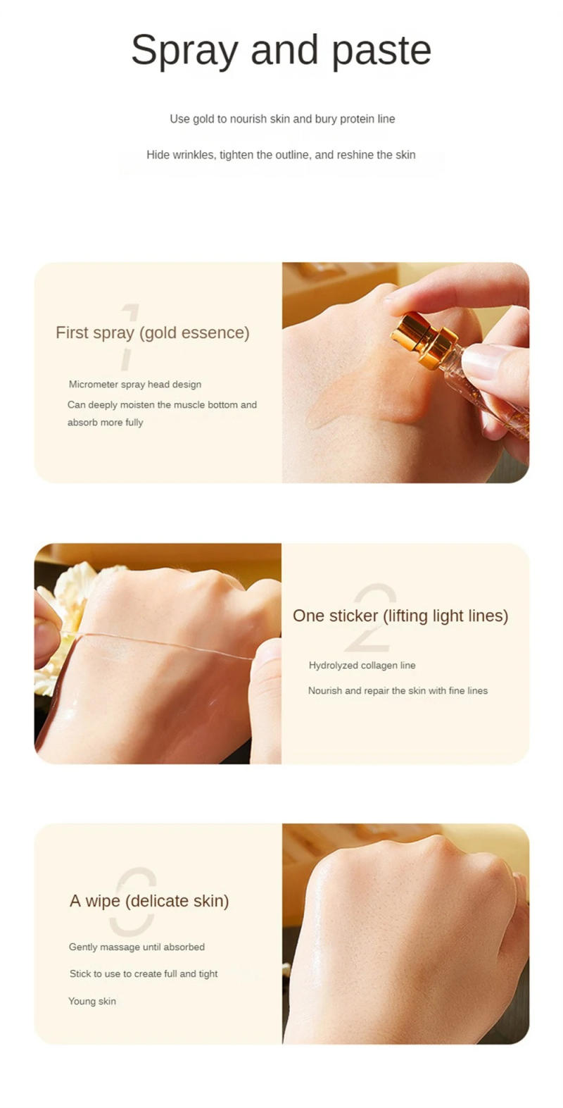 Description Picture 6 of item1/3/5PCS Instant Lift Collagen Protein Thread Set Face Filler Absorbable Thread Firming Silk Fibroin Line Carving Anti-aging