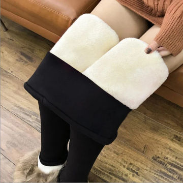 Extra-thick Leggings Women's Velvet Thickening Outer Wear Threaded Slim Warm Pants Autumn and Winter Plus Wholesale