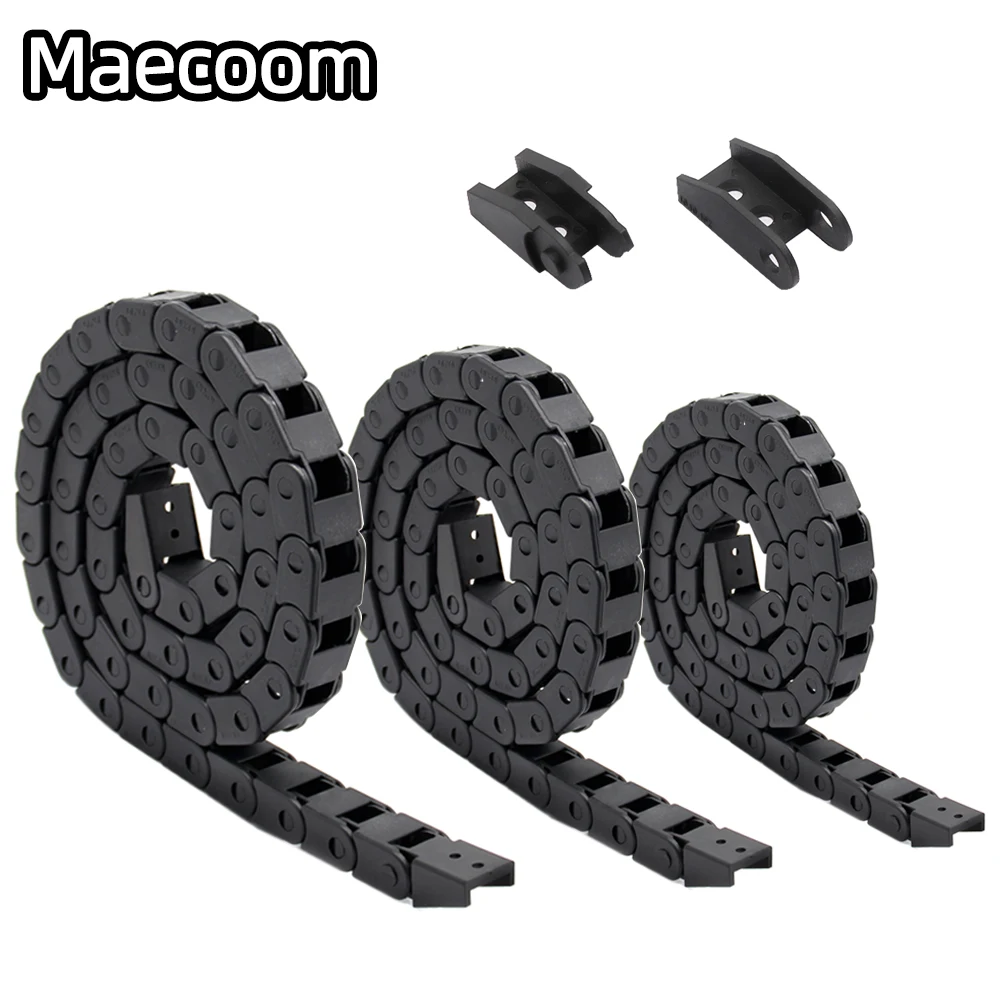 Cable Chain 7x7 10x10 10x15mm L1000mm Cable Drag Chain Wire Carrier With End Connectors for CNC Router Machine 3D Printer Parts