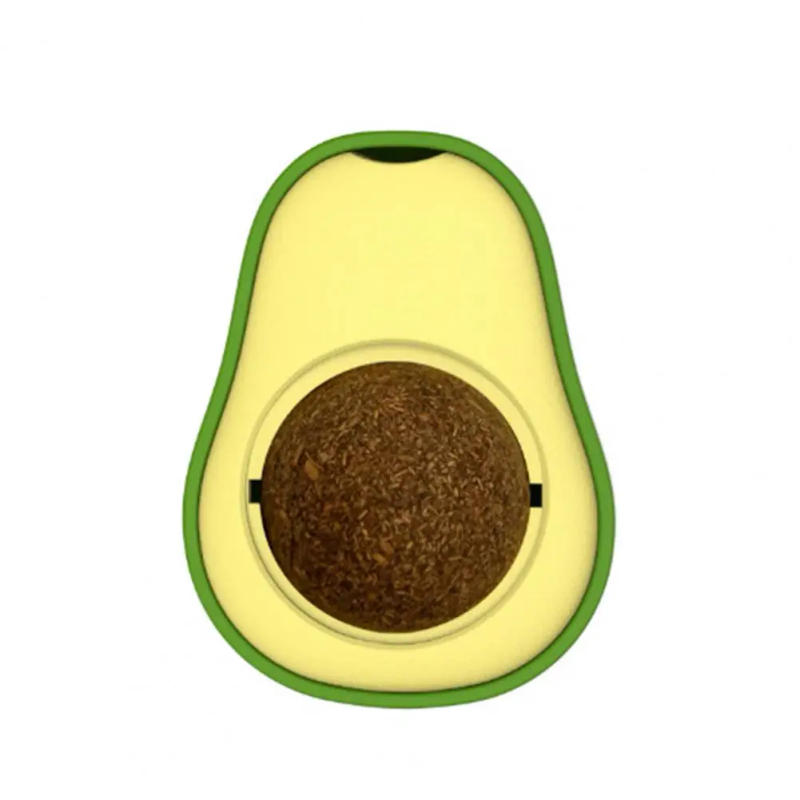 Description Picture 6 of itemEco-friendly Catnip Ball Bite Resistant Relieve boredom Playing Toy Avocado Catnip Wall Ball Cat Toys