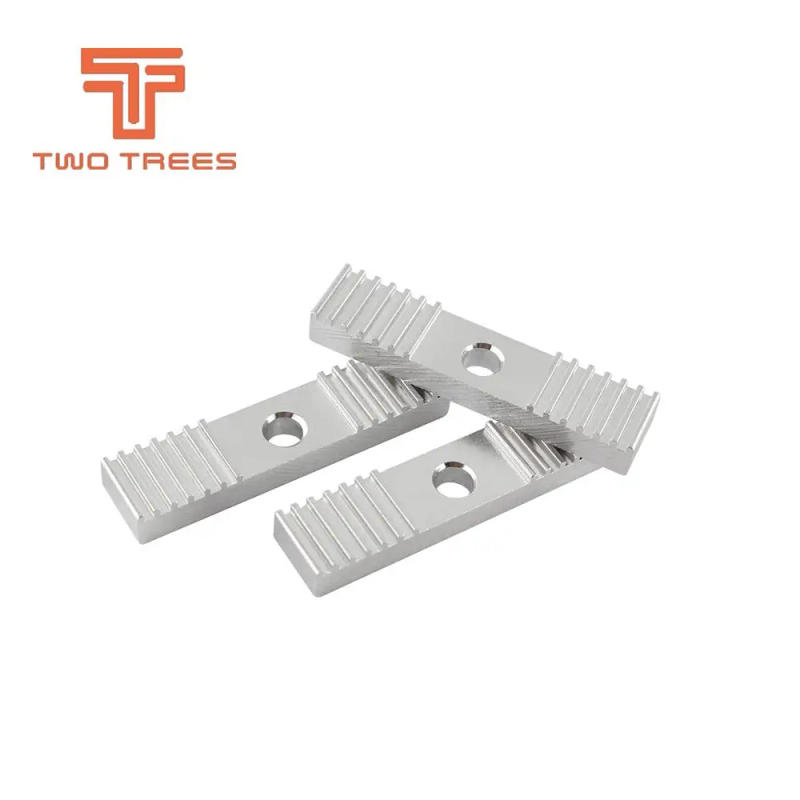 Description Picture 3 of item2pcs aluminum Alloy Tooth pitch 2mm Aluminum sheet Reprap GT2 Timing Belt Fixing Piece Clamp Fixed Clip 9*40mm CNC For Print
