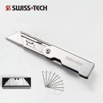 Swiss+Tech Folding Utility Knife Unpacking Express Knife Paper Knife Wallpaper Knife Small Cutting Blade