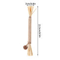 Natural Cat Toys Tooth Cleaning Hemp Rope Sticks with Bell Tooth Stain Removal Fresh Breath Pet Molar Toys Cats Accessories