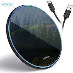 NEW 30W Fast Wireless Charger Pad for iPhone 14 13 12 11 Pro Max For Samsung Galaxy S22 S21 S20 S10 S9 Xiaomi Wireless Charging