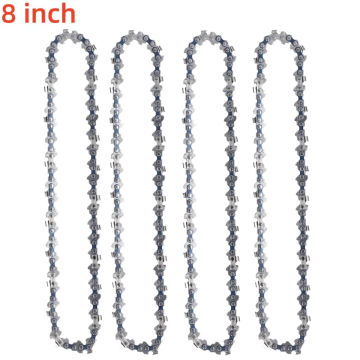 4/6/8 Inch Mini Steel Chainsaw Chains Electric Chainsaws Accessory Guide Plate Chains Replacement Mini Chainsaw Chains