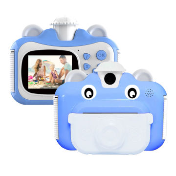 Instant Print Cameras Kids Camera 2.4 Inch Screen 1080P Video Recording Zero Ink 180 Rotation Lens with Print Paper for Children