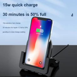 15W Charging bracket 2-in-1 wireless charger for iPhone Samsung Huawei  Fast Charging Supports Horizontal Vertical Charging