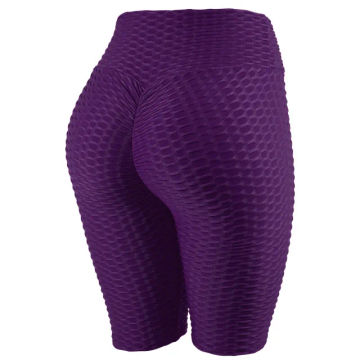 Scrunch Butt Crack Biker Shorts Anti Cellulite Honeycomb High Waist Summer Sports Stretchy Short Leggings Running Tights