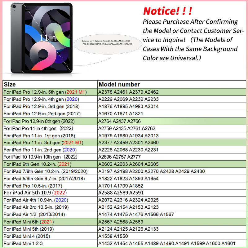 Description Picture 2 of itemZOYU For iPad for iPad Pro 11 12.9 Sliding Detachable Acrylic Case,for iPad 10th 10.9 Air 4 Air 5 10.2 7/8/9 th Gen mini 6 Case