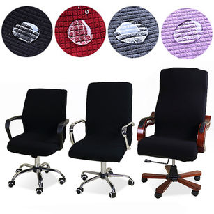 Waterproof Swivel Chair Cover Stretchy Office Armchair Seat Backrest Protector