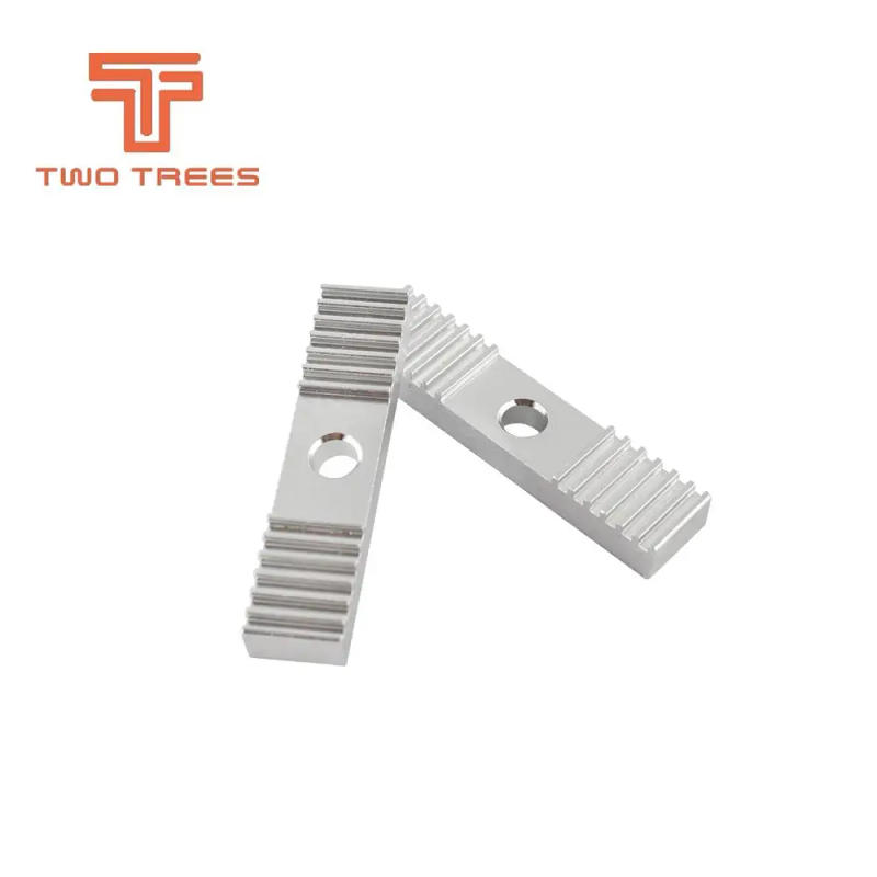 Description Picture 4 of item2pcs aluminum Alloy Tooth pitch 2mm Aluminum sheet Reprap GT2 Timing Belt Fixing Piece Clamp Fixed Clip 9*40mm CNC For Print