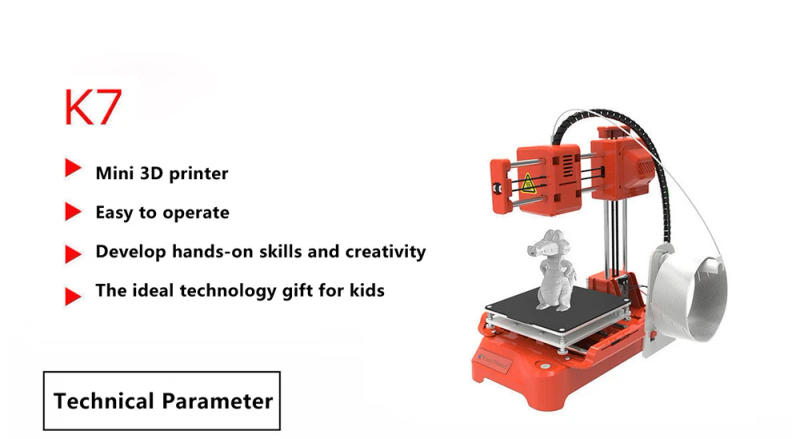 Description Picture 4 of item3D Printer Mini Metal Desktop Printer Children Education DIY Designer Model Intelligent Printing Small Impresora Kid 3D Printer