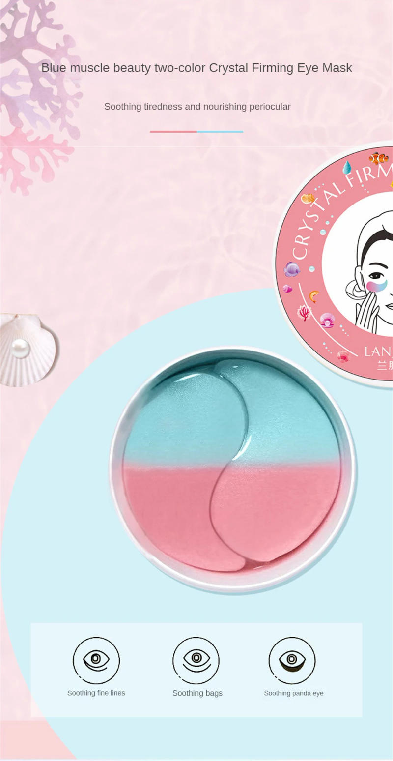Description Picture 5 of itemCrystal Moisturizing Skin Care Remove Dark Circle Eye Care Eye Mask Two-color