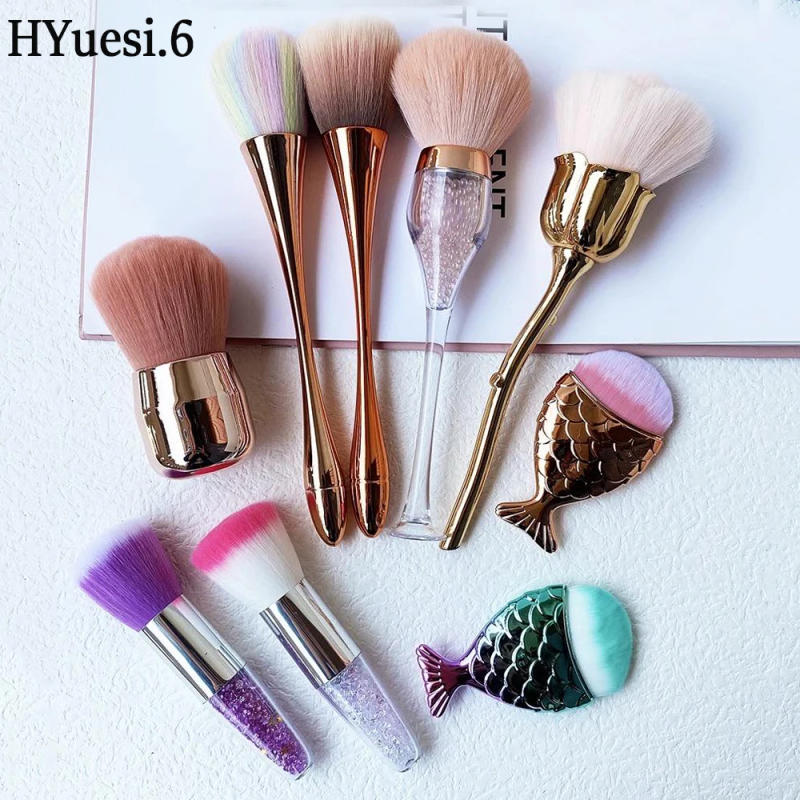 Description Picture 4 of itemProfessional Nail Art Brush Acrylic Remove Dust UV Gel Polish Powder Cleaning Brushes Tool With Acrylic Crystal Handle
