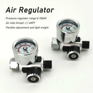 New Air Pressure Adjustment Regulator Pressure Gauge Spray Gun Regulator Air Regulator